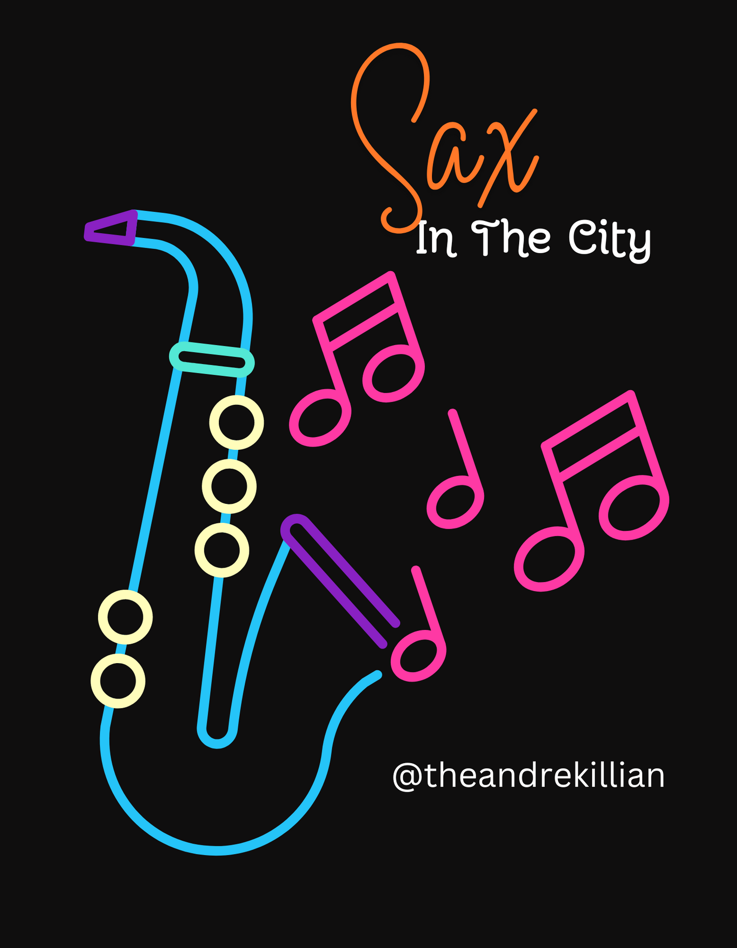 Color Pop "Sax In The City" Tee (Andre Killian)